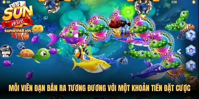 Mỗi viên đạn bắn ra tương đương với một khoản tiền đặt cược