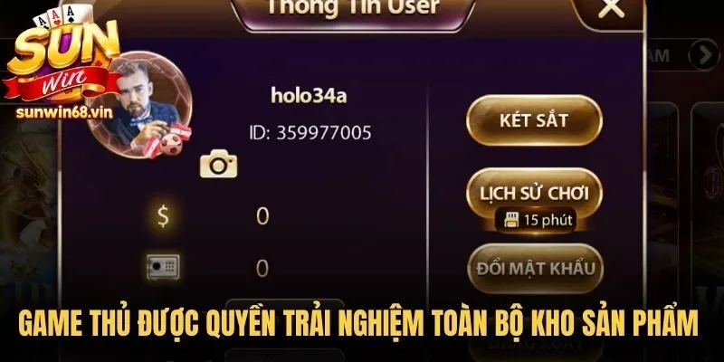 Game thủ được quyền trải nghiệm toàn bộ kho sản phẩm đa dạng