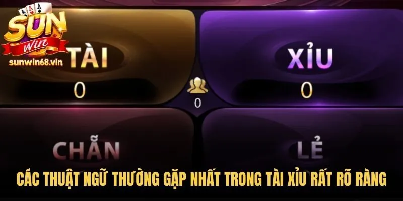Các thuật ngữ thường gặp nhất trong Tài Xỉu rất rõ ràng, dễ hiểu